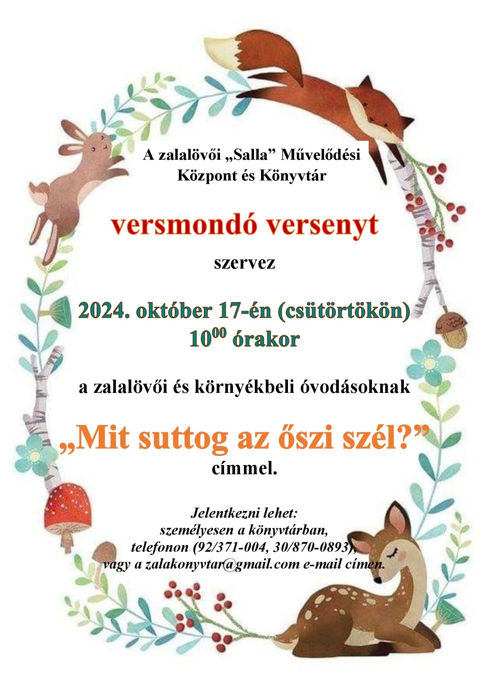 Versmondó verseny zalalövői és környékbeli óvodásoknak